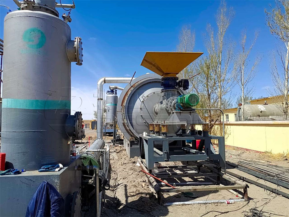 内蒙16噸半連續油泥熱解處理項目第4張